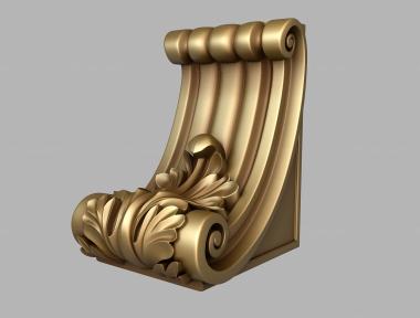 Corbels (Bracket with extended bottom base, KR_0756) 3D models for cnc