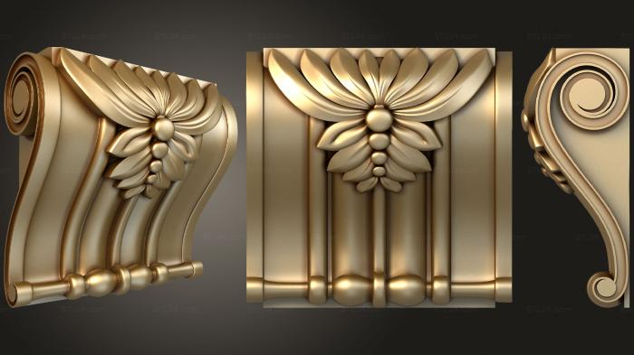 Corbels (Bracket with simplified decor, KR_0758) 3D models for cnc