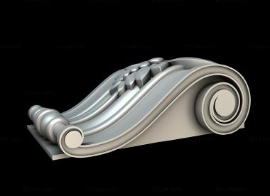 Corbels (Bracket with simplified decoration, KR_0758) 3D models for cnc