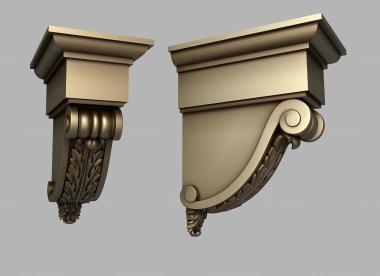 Corbels (Simplified bracket, KR_0761) 3D models for cnc