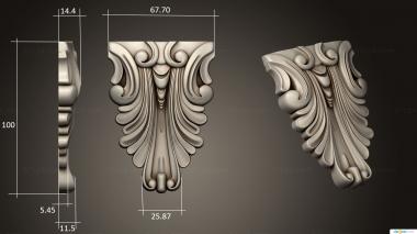 Corbels (Carved bracket, KR_0774) 3D models for cnc