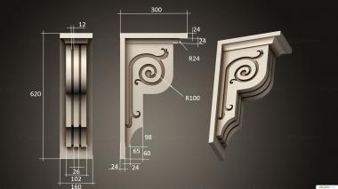 Corbels (Bracket, KR_0775) 3D models for cnc