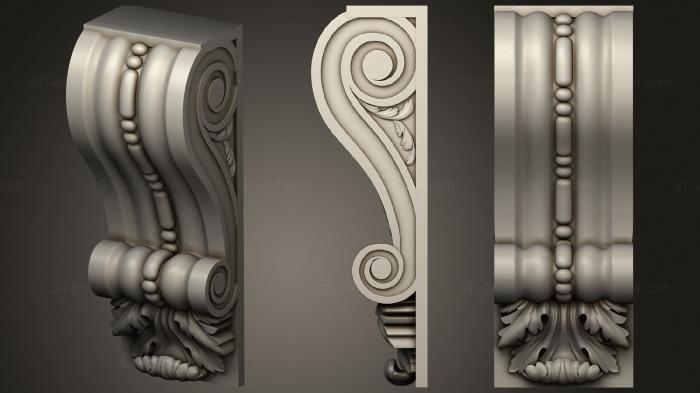 Corbels (Short pilaster with brackets, KR_0789) 3D models for cnc