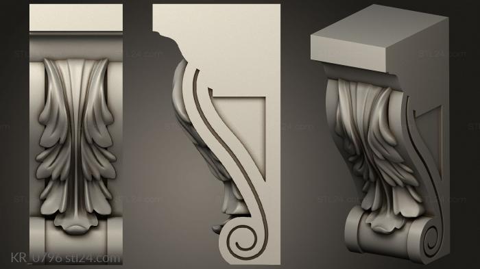 Corbels (Bracket for TV zone version2, KR_0796) 3D models for cnc