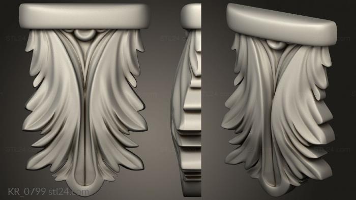 Corbels (Center sheet, KR_0799) 3D models for cnc