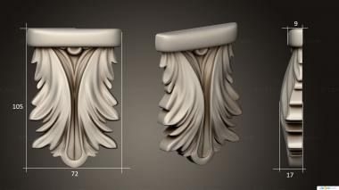 Corbels (Center sheet, KR_0799) 3D models for cnc