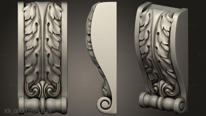 Corbels (Bracket, KR_0800) 3D models for cnc