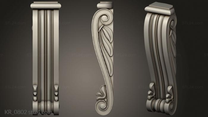 Corbels (Bracket, KR_0802) 3D models for cnc