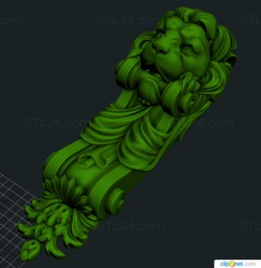 Corbels (Bracket left, KR_0805) 3D models for cnc