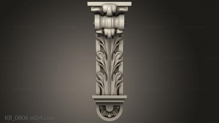 Corbels (Curtain rod and bracket, KR_0806) 3D models for cnc