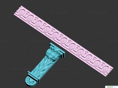 Corbels (Curtain rod and bracket, KR_0806) 3D models for cnc