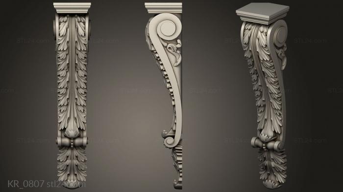 Corbels (Bracket, KR_0807) 3D models for cnc