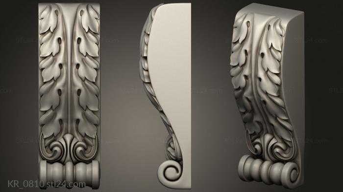 Corbels (Bracket narrow version, KR_0810) 3D models for cnc