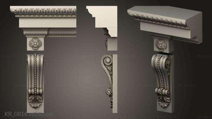 Corbels (Facade bracket, KR_0816) 3D models for cnc