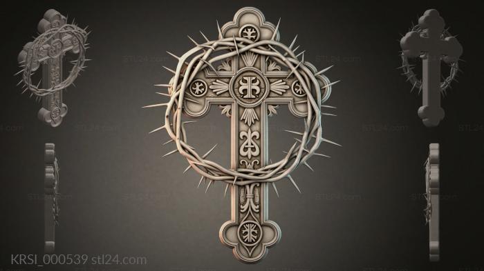 Different crosses (KRSI_000539) 3D models for cnc