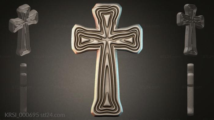 Different crosses (KRSI_000695) 3D models for cnc