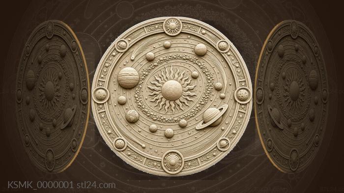 Solar System - planets and orbits 3d STL model
