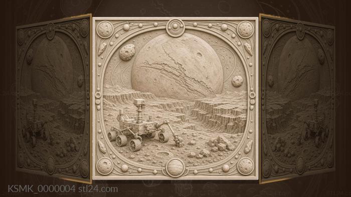 Mars - canyons and dusty surface 3d STL model