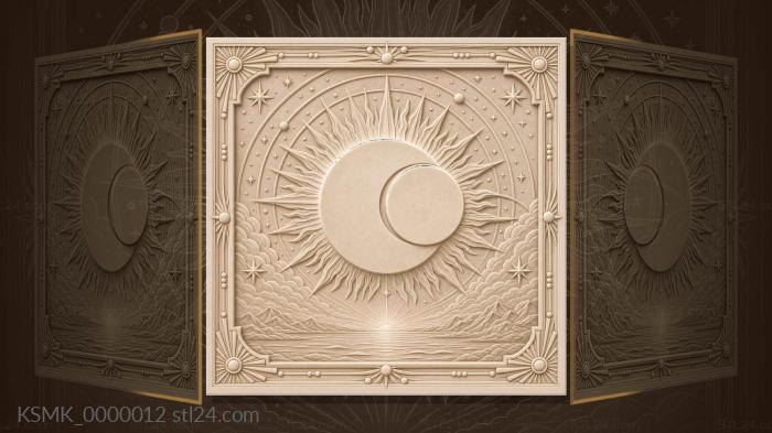 Solar Eclipse - disk and corona 3d STL model