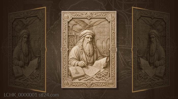 Leonardo da Vinci - Renaissance workshop and flying machine 3d STL model