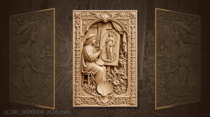 Sandro Botticelli - shell and muse 3d STL model