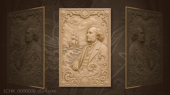 Ivan Aivazovsky - sea and ship 3d STL model
