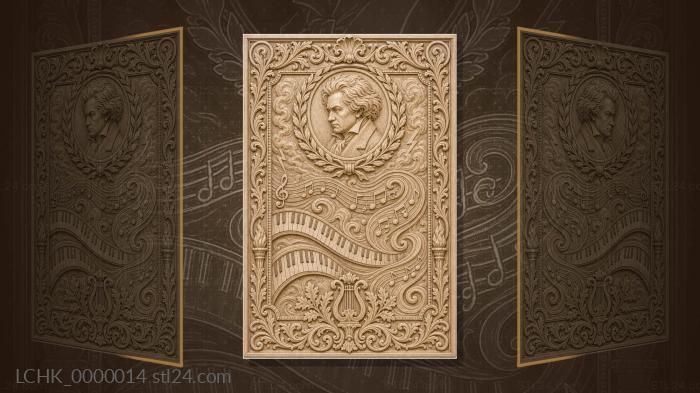 Ludwig van Beethoven - keys and stormy rhythms 3d STL model