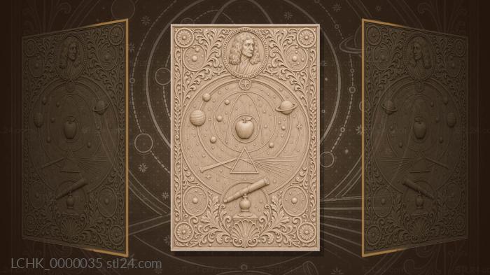 Isaac Newton - apple and prism 3d STL model