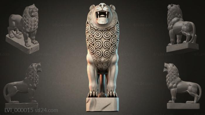 Львы (LVI_000015) 3D модель для ЧПУ станка