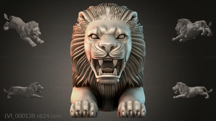 Львы (LVI_000138) 3D модель для ЧПУ станка