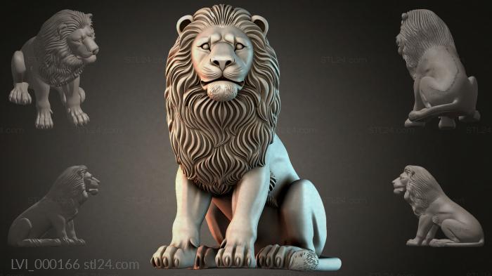 Львы (LVI_000166) 3D модель для ЧПУ станка
