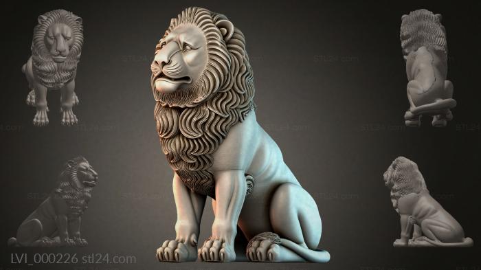 Львы (LVI_000226) 3D модель для ЧПУ станка