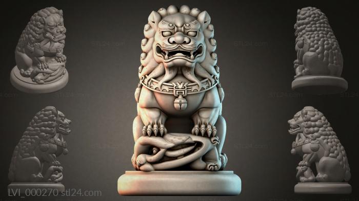Львы (LVI_000270) 3D модель для ЧПУ станка