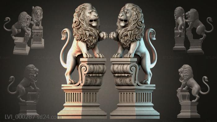 Львы (LVI_000287) 3D модель для ЧПУ станка