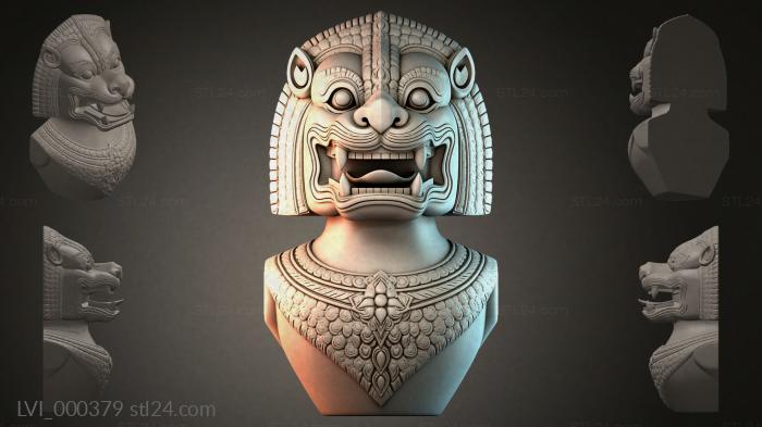 Львы (LVI_000379) 3D модель для ЧПУ станка