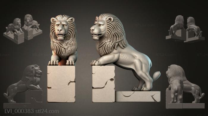 Львы (LVI_000383) 3D модель для ЧПУ станка