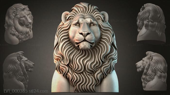 Львы (LVI_000385) 3D модель для ЧПУ станка
