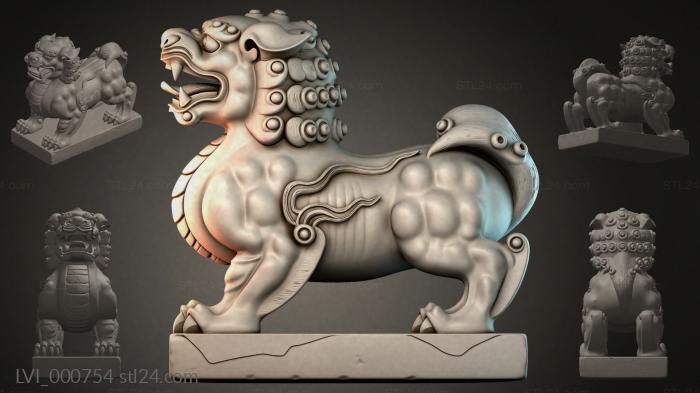 Львы (LVI_000754) 3D модель для ЧПУ станка