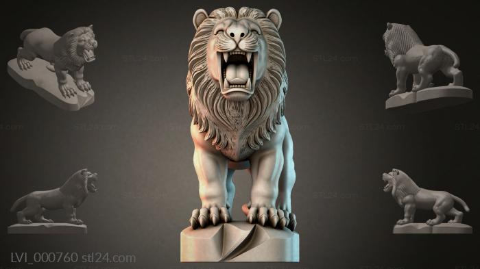 Львы (LVI_000760) 3D модель для ЧПУ станка