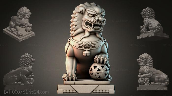 Львы (LVI_000761) 3D модель для ЧПУ станка