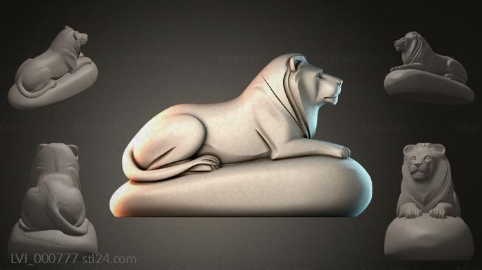 Львы (LVI_000777) 3D модель для ЧПУ станка