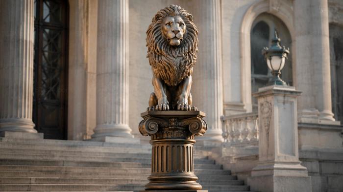 Lions (Lion statue on a column, LVI_000864) 3D models for cnc