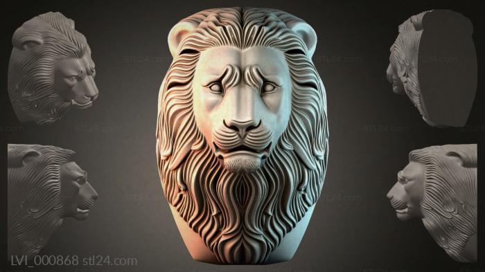 Lions head 3d STL model