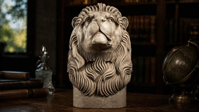 Lions head 3d STL model