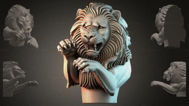 Lions (Lions head, LVI_000870) 3D models for cnc