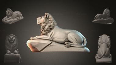 Lions (Lion on a Rock, LVI_000875) 3D models for cnc