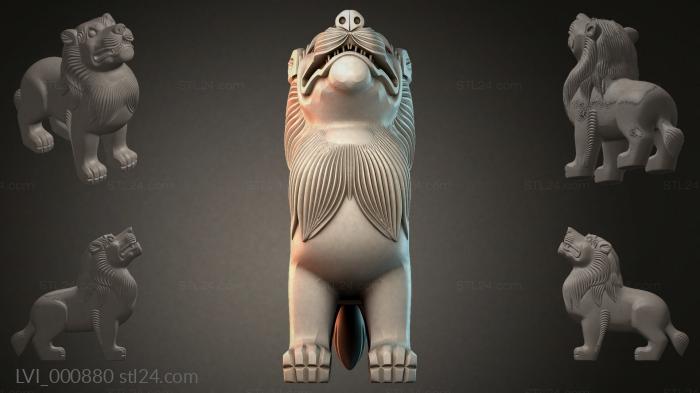 Lion statue 3d STL model