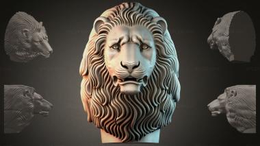 Lions (Lions head, LVI_000967) 3D models for cnc
