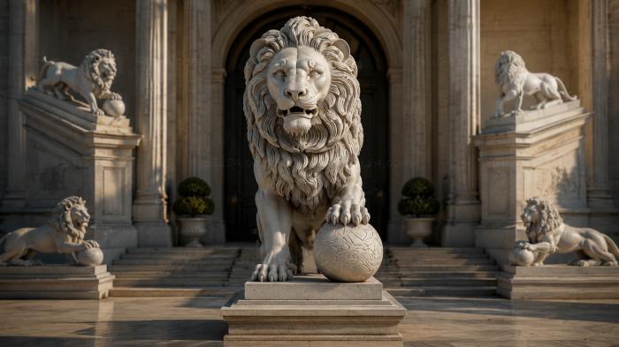 Lion with a Ball 3d STL model