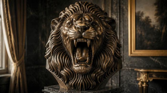 Lions head 3d STL model